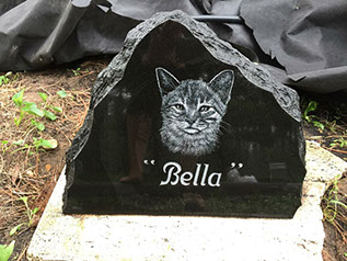 Hand Etched Pet Memorial marker Wisconsin