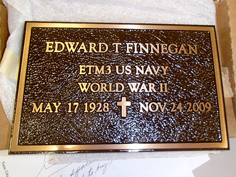 Bronze Military Plaque Wisconsin